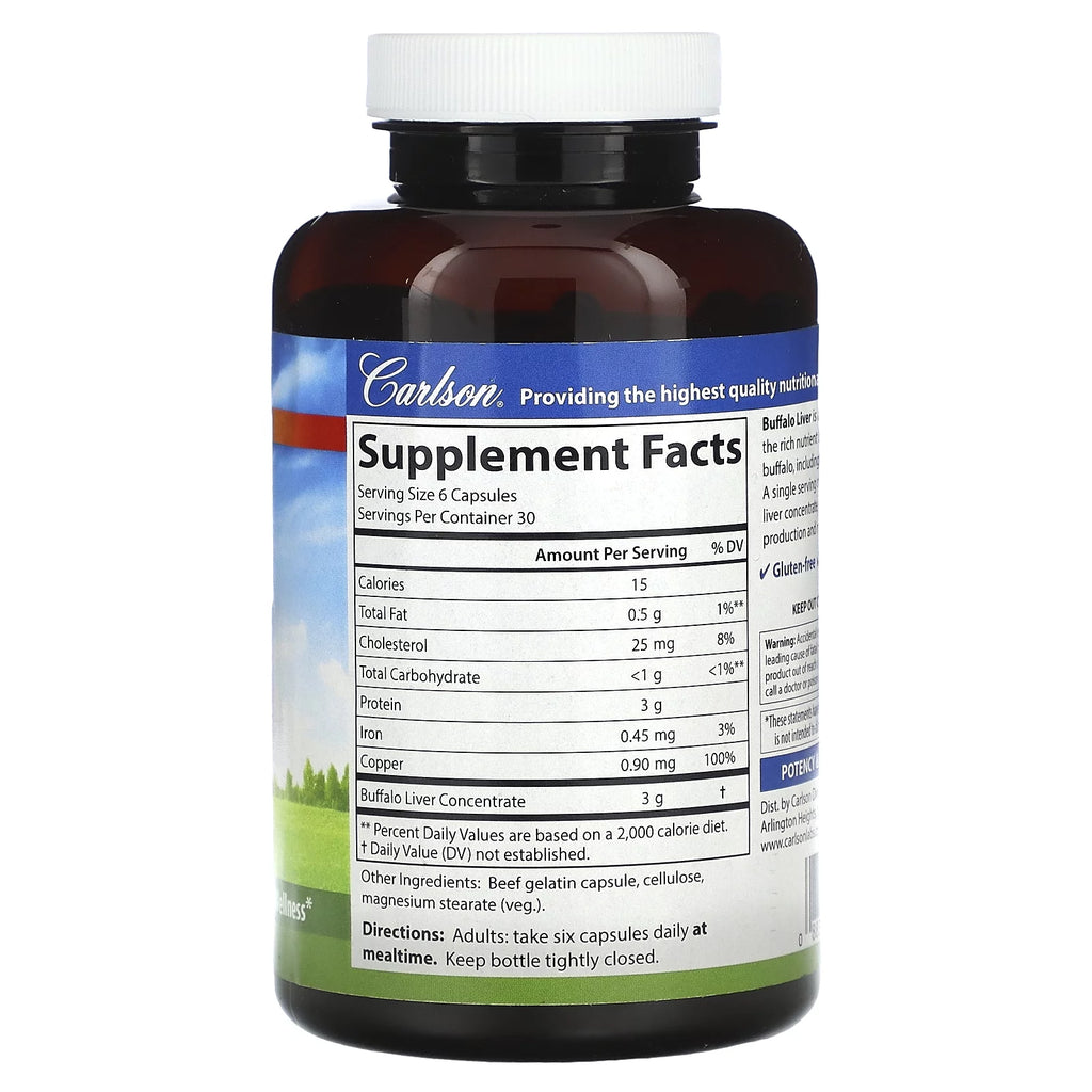 Buffalo Liver 180 Capsules A716