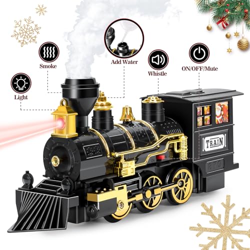 Train Set with Steam, Lights and Sounds, Electric Train Toys B6428