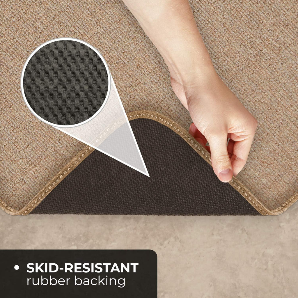 Skid-Resistant Carpet Runner Pebble Beige 24 Feet X 27 Inches P955045