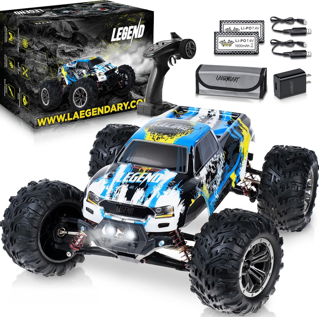 Blue Yellow 4x4 Off Road Remote Control Car M4224