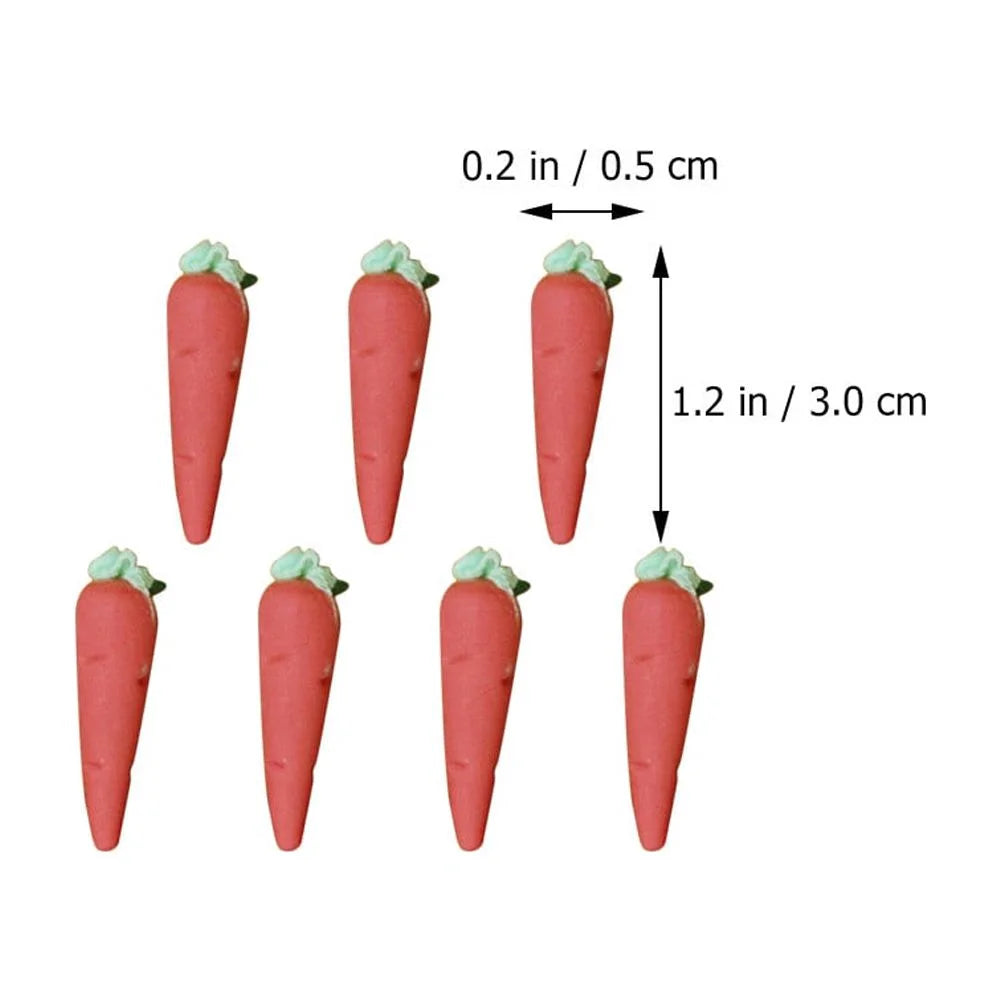10 Pcs Toy Rabbit Food Props Fake Carrot Dollhouse Decor S881