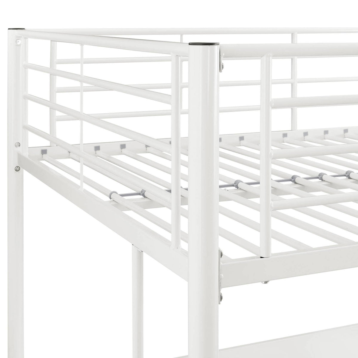 White Metal Loft Bed S59153