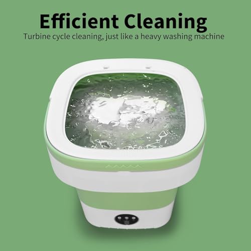 Portable 15L Foldable Mini Washing Machine with Spin Basket V209
