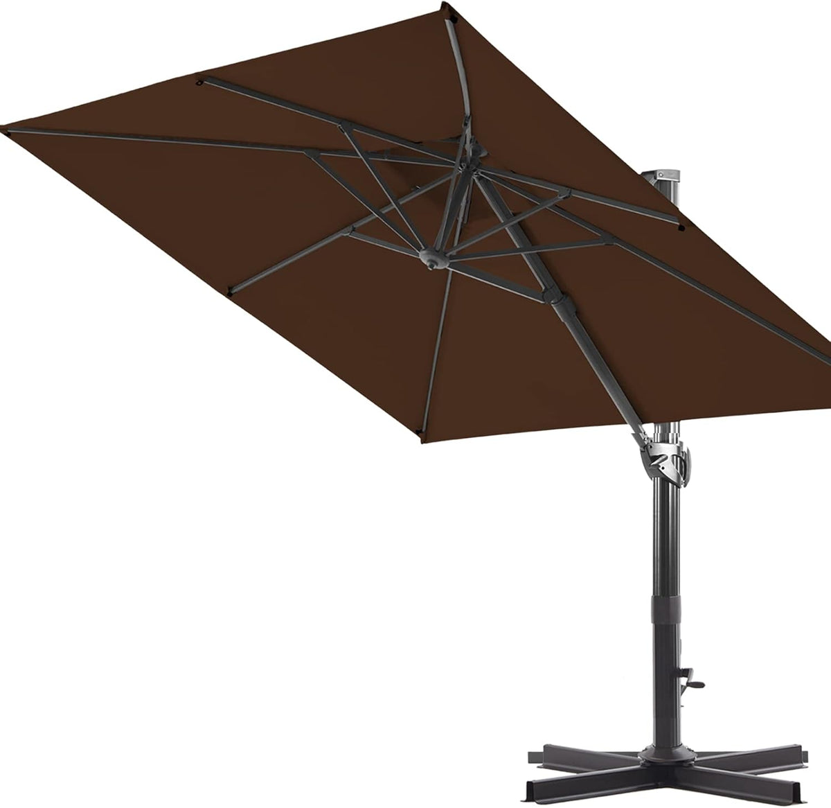 11 ft. Aluminum Cantilever Umbrella with 360° Rotation (Brick Red) F245925