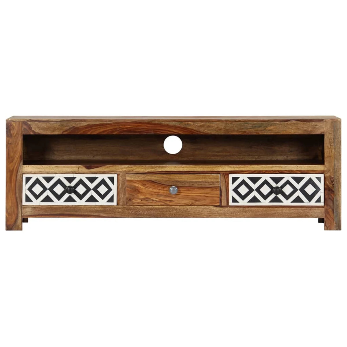 Sheesham Wood TV Stand with 3 Drawers S12685