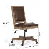 Dark Brown Faux Leather Swivel Office Chair M2789