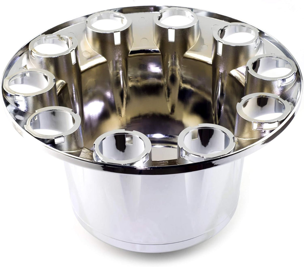 1PC Chrome Axle Wheel Cover Hub Caps Kit with Screw-on Lug Nuts for Semi Truck H723147