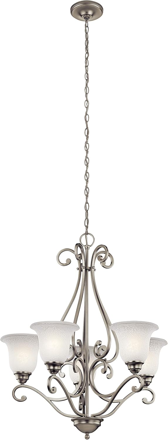 9 Light Two Tier Chandelier with White Scavo Glass Olde Bronze Q773