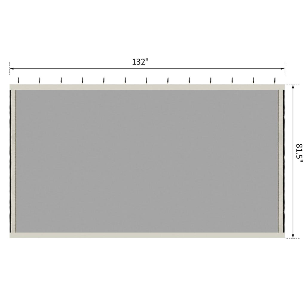 4-Panel Mesh Mosquito Netting Sidewalls with Zippers for Patio Gazebo R70534