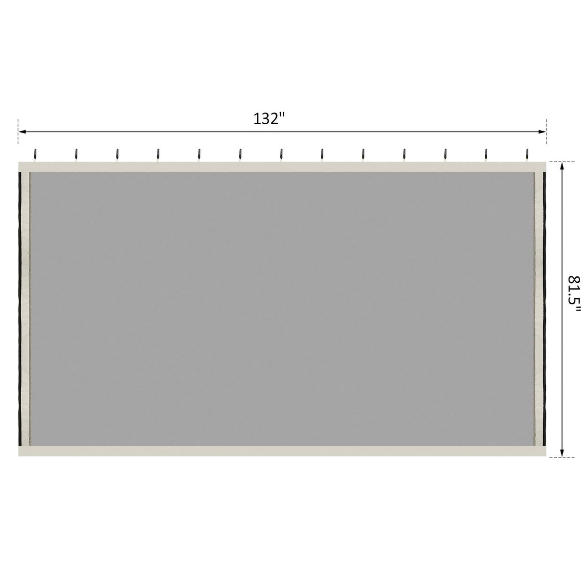 4-Panel Mesh Mosquito Netting Sidewalls with Zippers for Patio Gazebo R70534