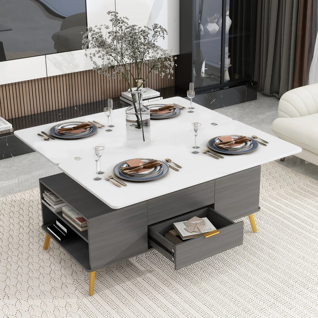 Double Lift Top Coffee Table with 4 Drawers G90996