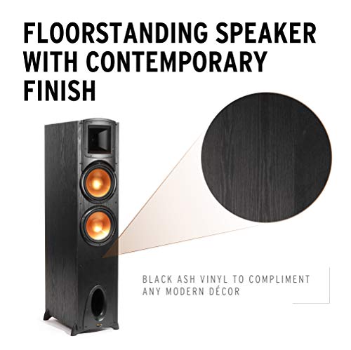 Black Floorstanding Speaker with Dual 8” Woofers R19477