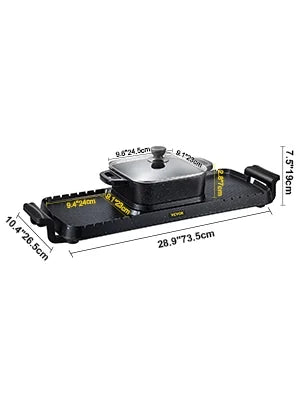 2in1 Electric BBQ Grill Hot Pot 2400W Nonstick Detachable L2944