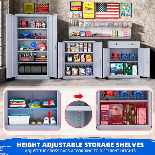 Black Steel Lockable Storage Cabinet S2071