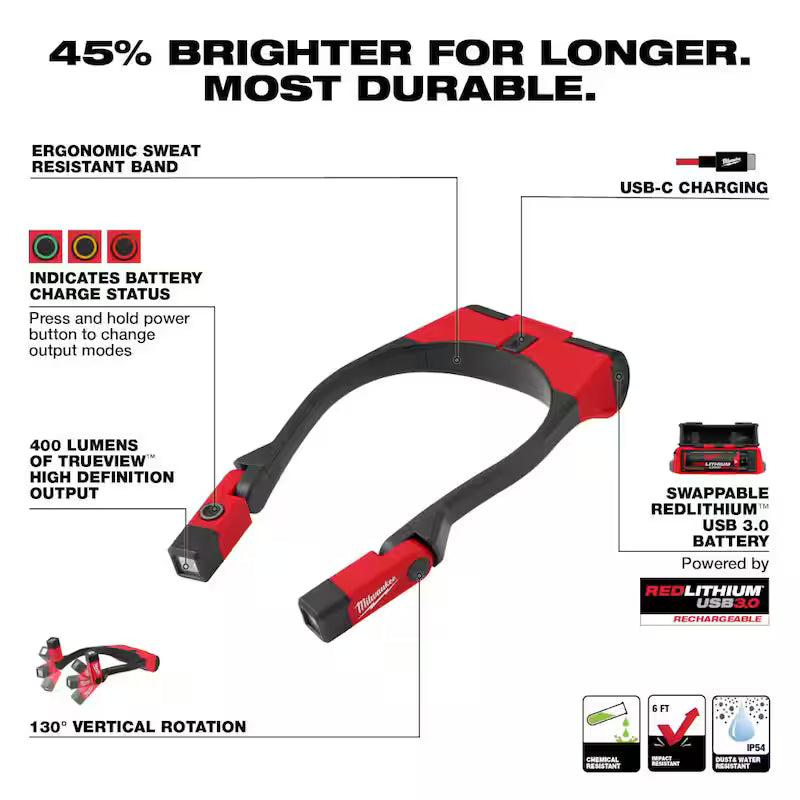 400 Lumens Rechargeable Neck Light E980