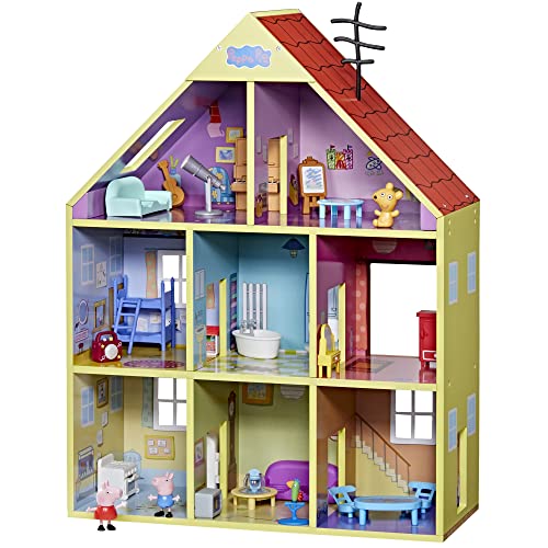 Wooden Playhouse with 2 Figures and 29 Accessories N36426