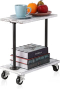 Narrow End Table with Wheels P6117