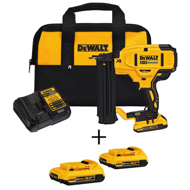 18-Gauge Cordless Brad Nailer Kit with 2.0Ah Batteries A7178