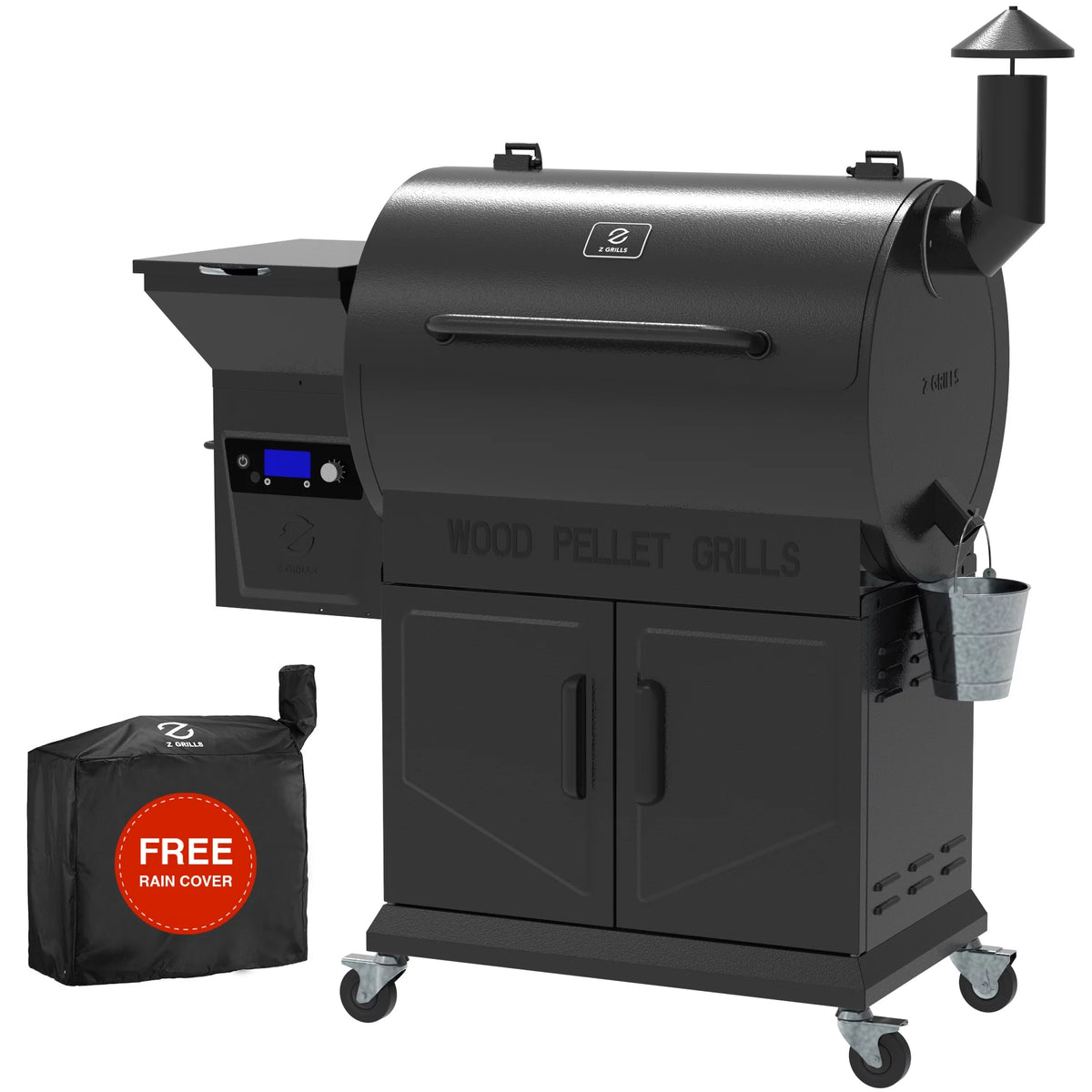 Black Pellet Grill & Smoker U9841