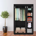 Black Portable Non-woven Fabric Clothes Closet R203119