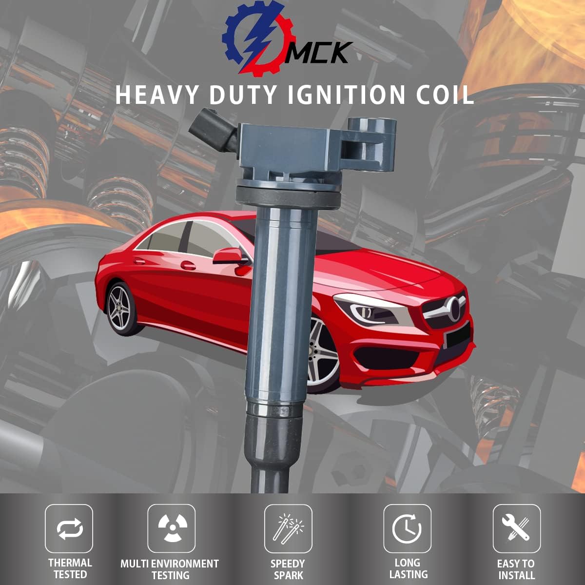 6pcs Ignition Coil Pack and Copper Spark Plug for Lexus Toyota 3.0L V6 I9709