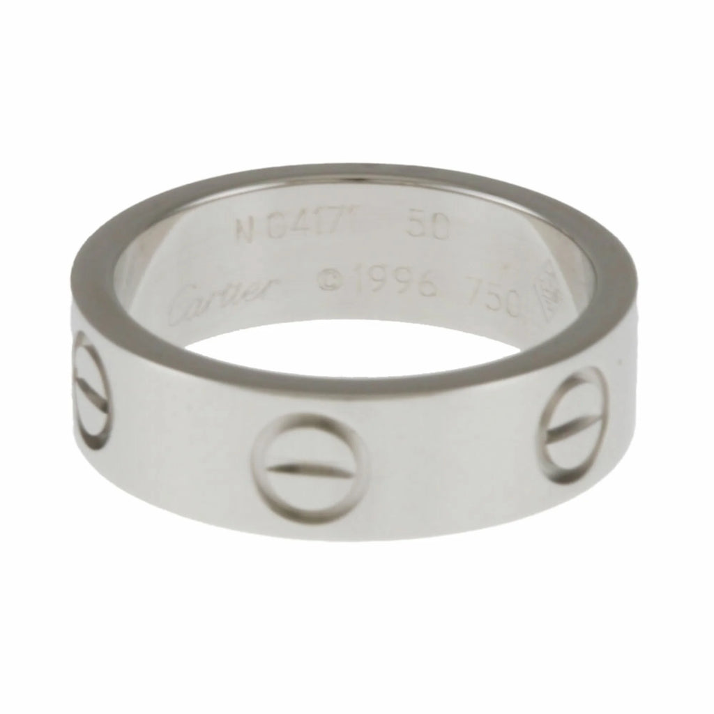 18K White Gold Love Ring J36313