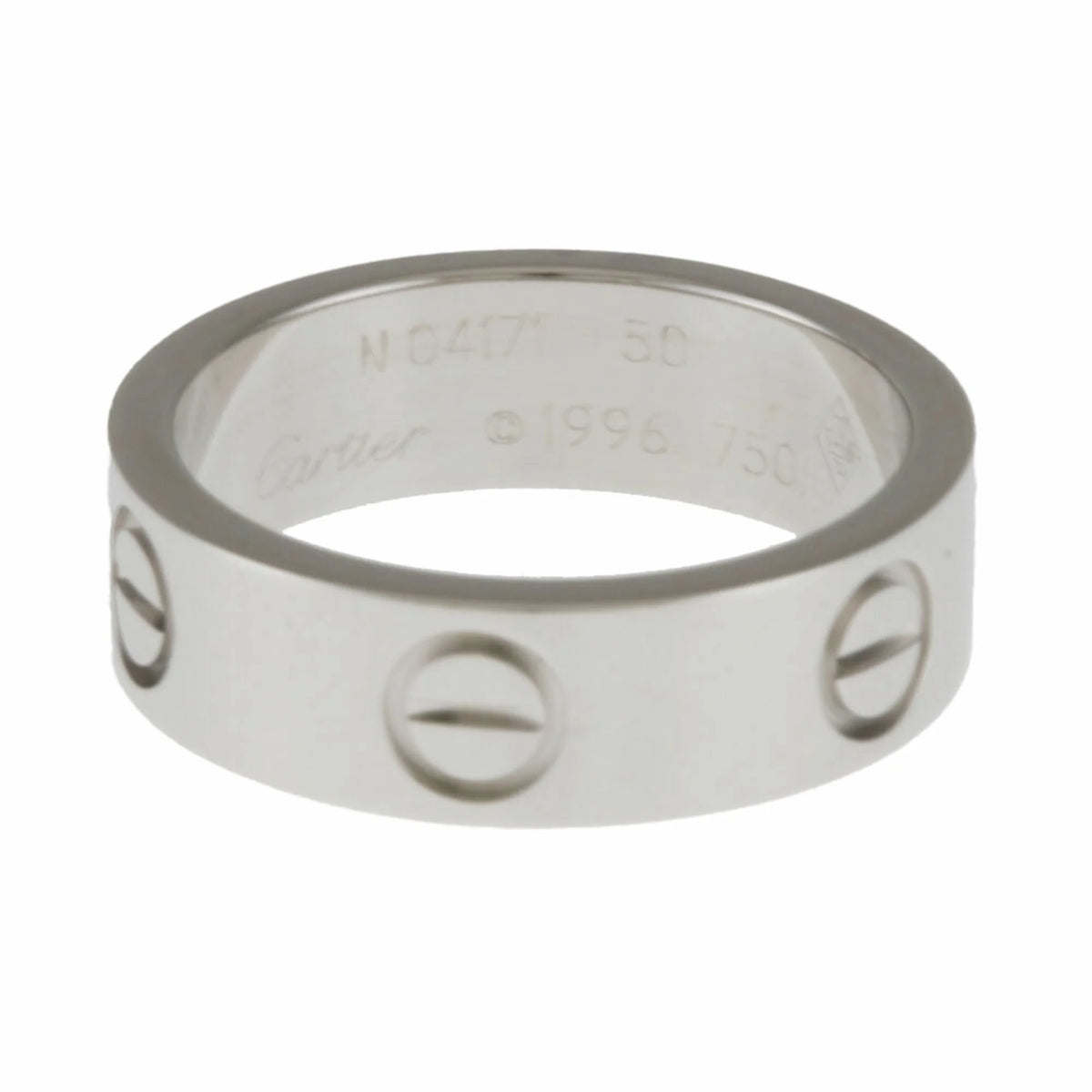 18K White Gold Love Ring J36313