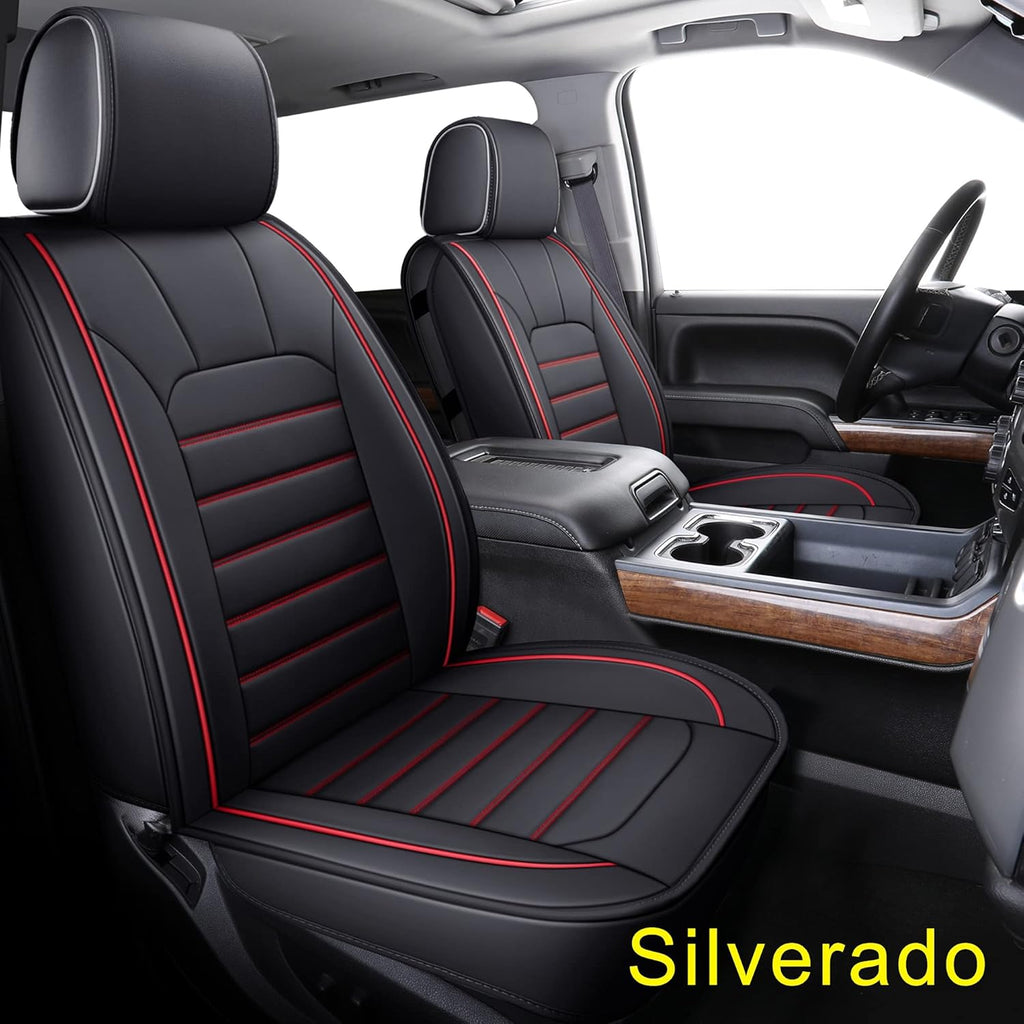 Black Full Set Waterproof Faux Leather Seat Covers F638