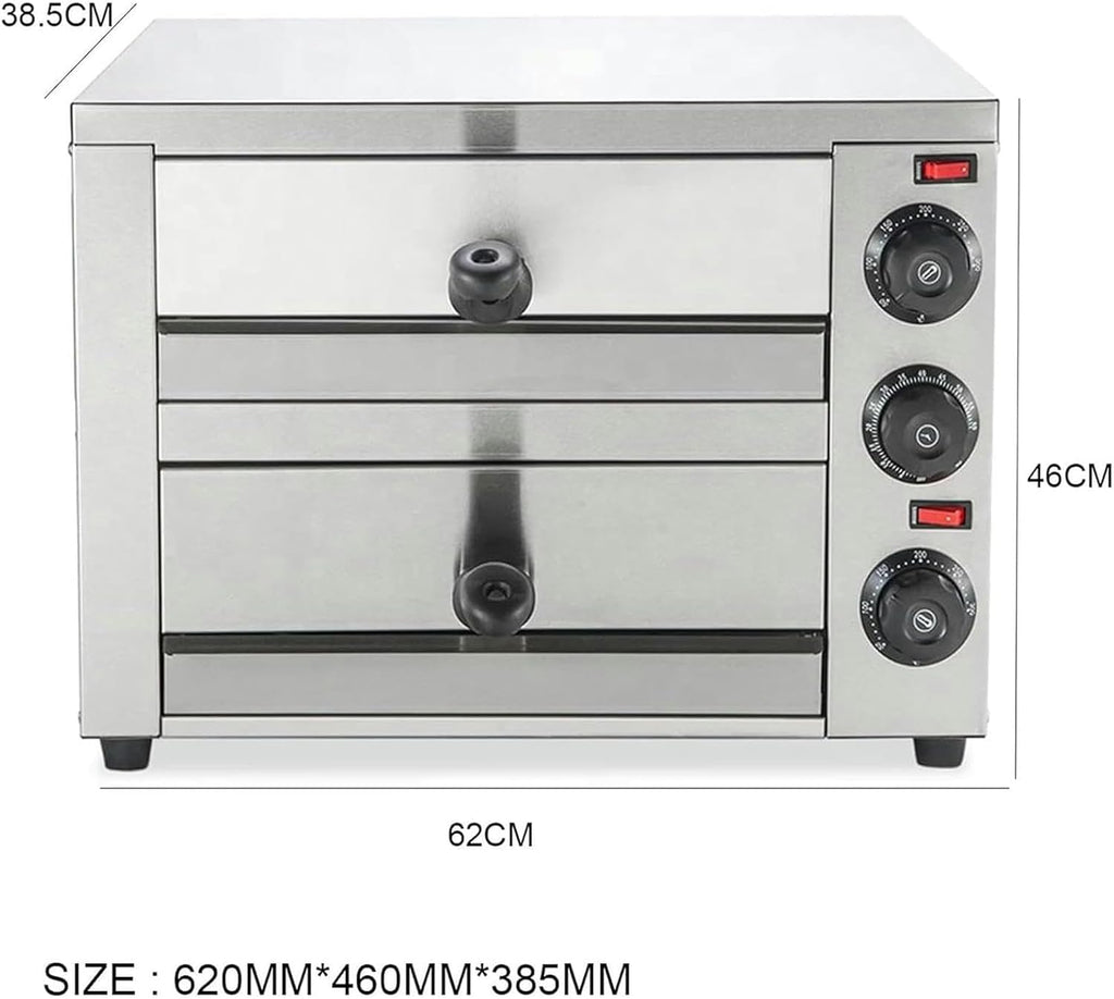 2-Layers Stainless Steel Electric Pizza Oven J6945
