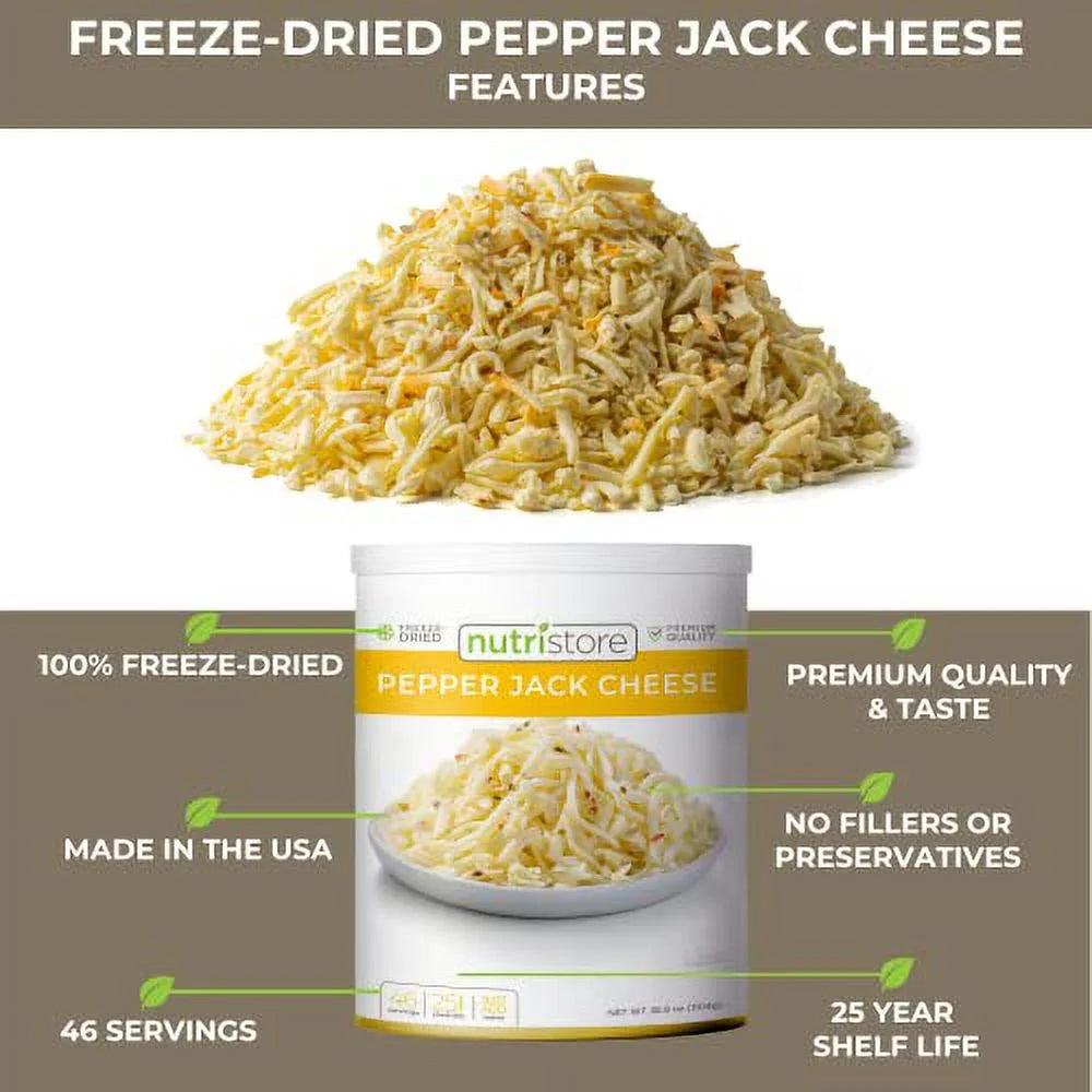 Freeze-Dried Shredded Pepper Jack Cheese B22225