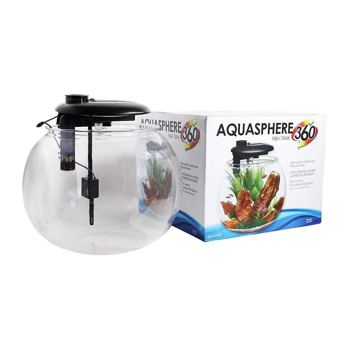 14 Gallon Polycarbonate Bowl-Shaped Aquarium V7757