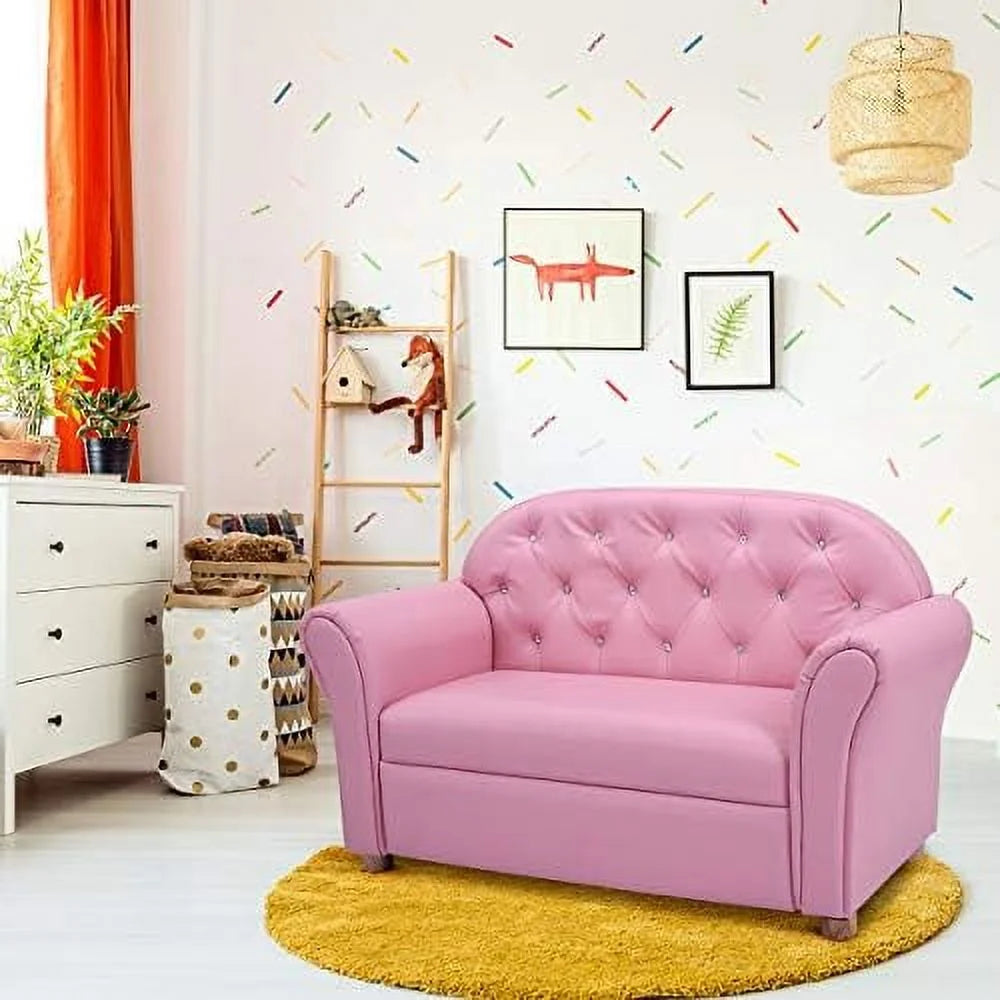 Pink PU Leather Armrest Chair Sofa Z6594