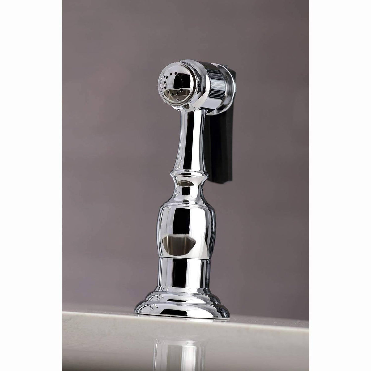 Polished Chrome Kitchen Faucet with Brass Sprayer F457761