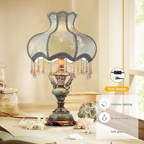 European Style Handmade Fabric Lampshade Table Lamp E66758