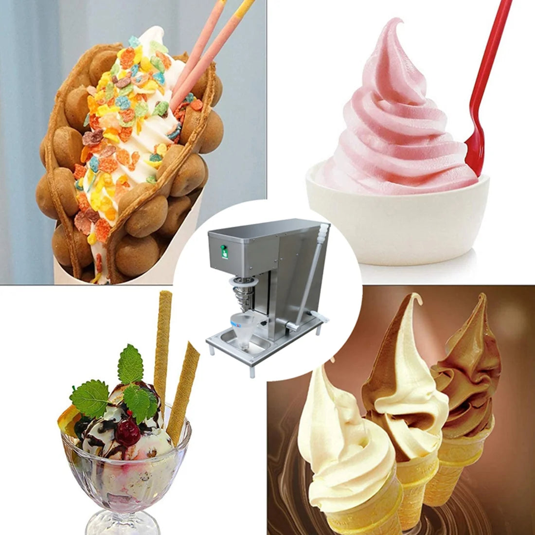 Electric Fruit Ice Cream Machine Juice Yogurt Milkshake Mixer N187051