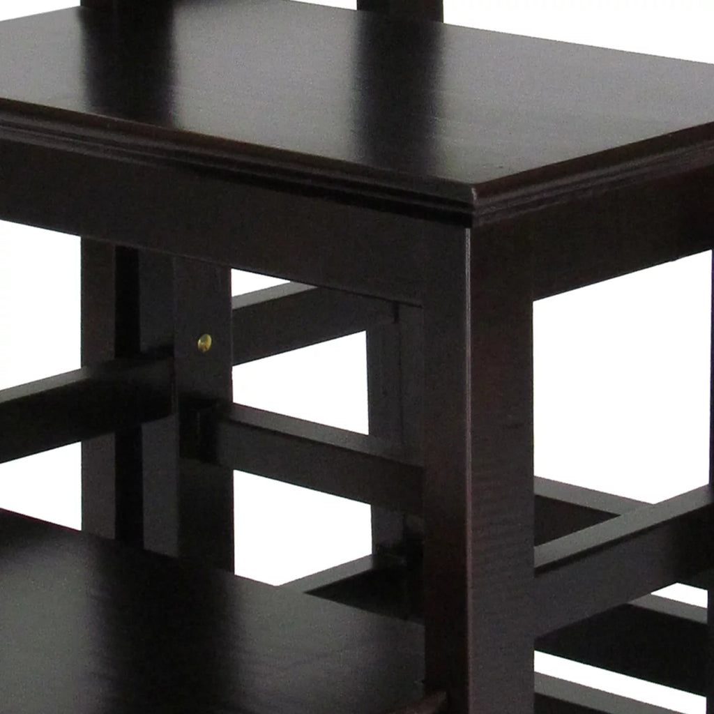 Dark Brown Wooden 3 Step Folding Table M929