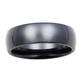 Black Ceramic Wedding Band Ring H664