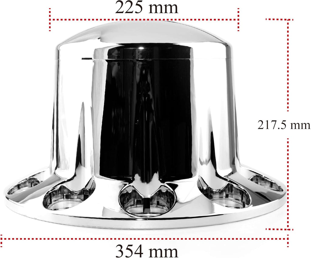 1PC Chrome Axle Wheel Cover Hub Caps Kit with Screw-on Lug Nuts for Semi Truck H723147