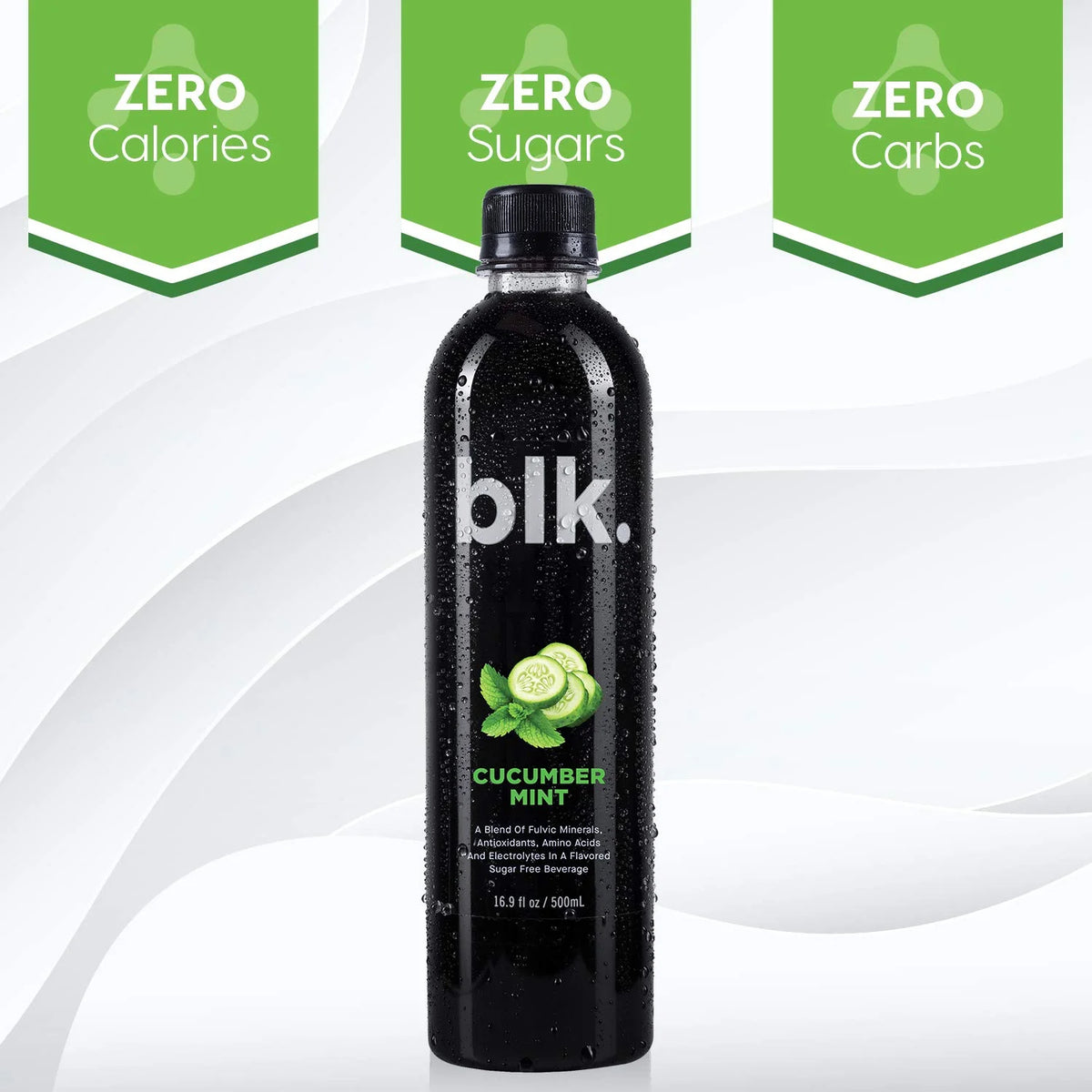 Cucumber Mint Fulvic Enriched Water 16.9oz / 500ml (12 Pack) R193