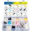 165pcs Door Lock Rod Clips Assortment T7027