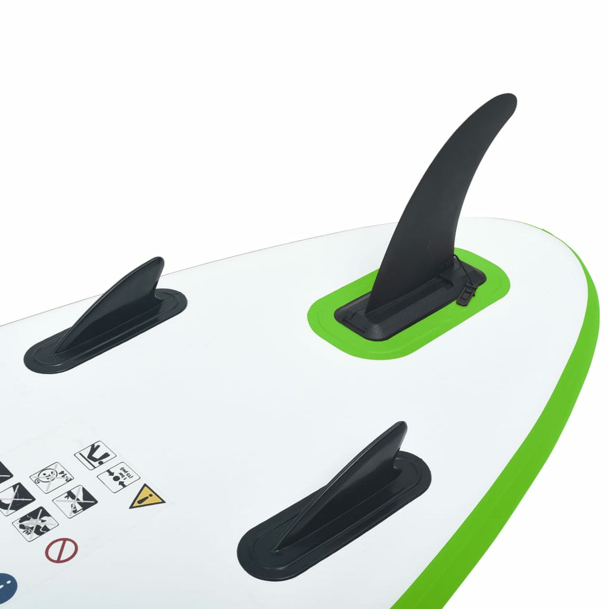 Green and White Inflatable Paddle Board Set Q203890