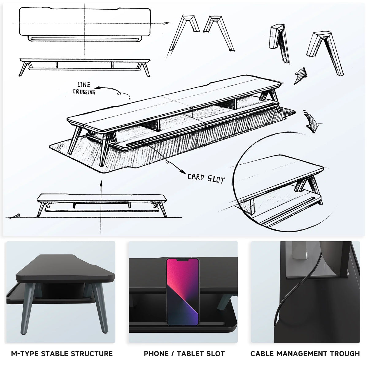 42.5 Inch Dual Monitor Stand O117299