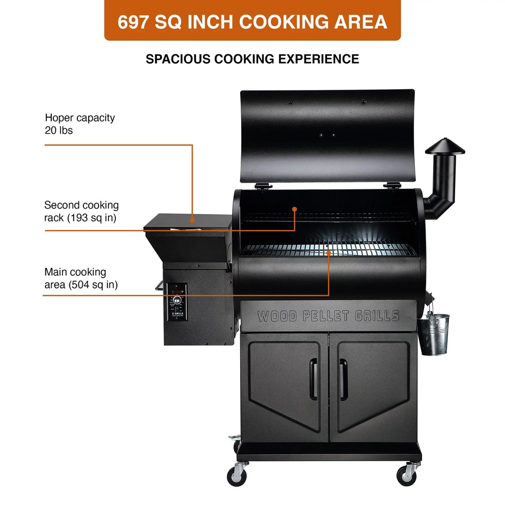 Black Pellet Grill & Smoker U9841
