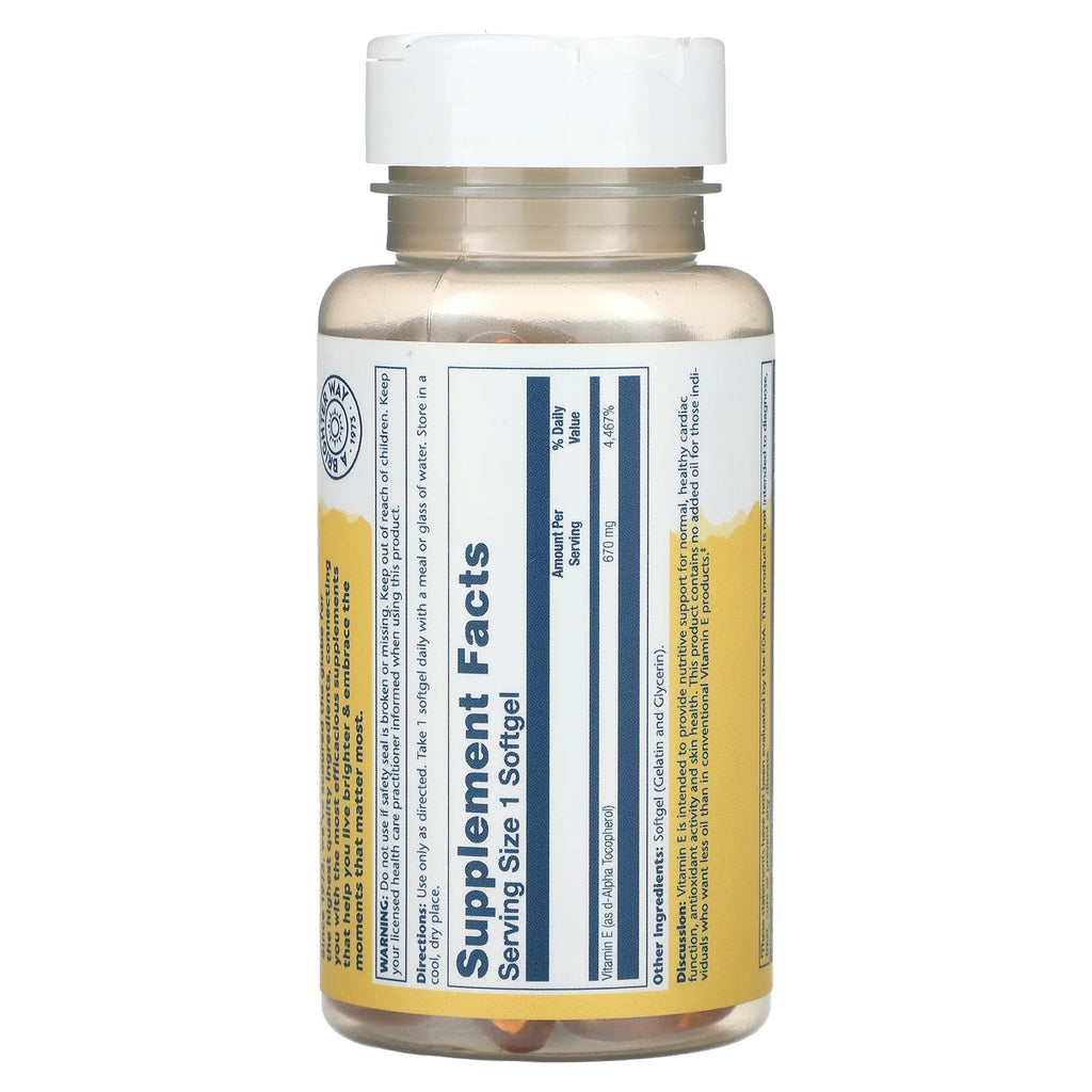d-Alpha Tocopherol 1000IU 60 Softgels G4686