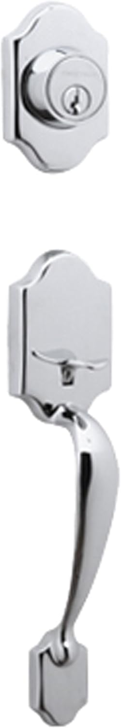 Satin Nickel Exterior Handleset with Deadbolt Pack of 2 D176501