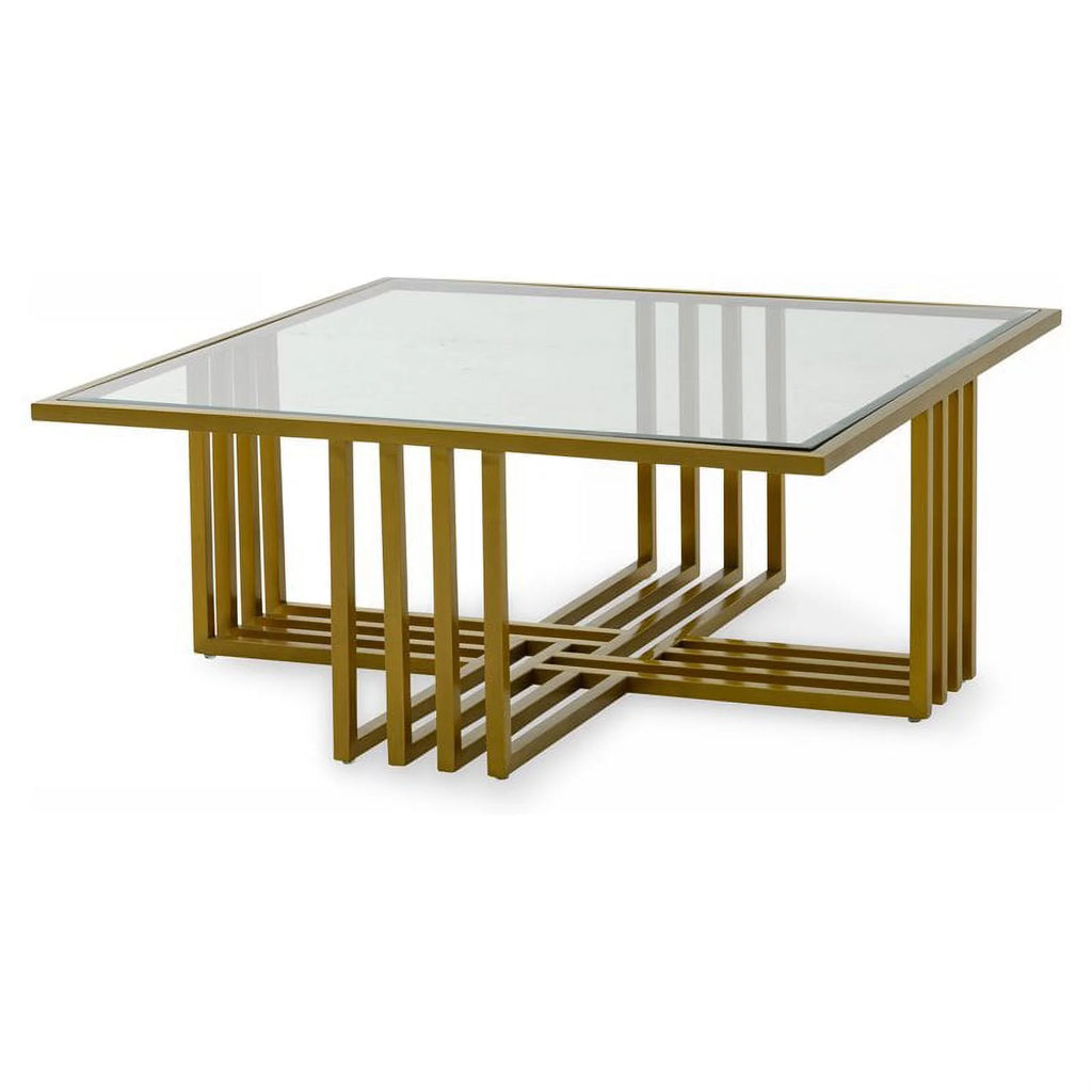 Square Glass & Stainless Steel Coffee Table F129482