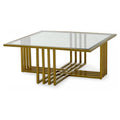 Square Glass & Stainless Steel Coffee Table F129482