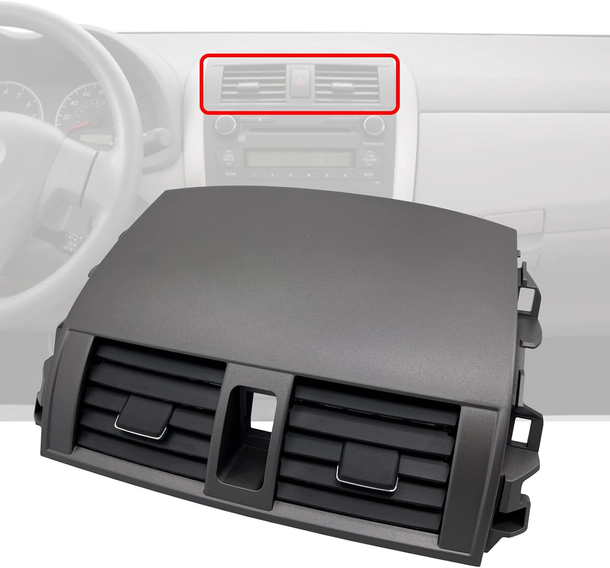 Center A/C Air Vent Upper Bezel Trim D2540