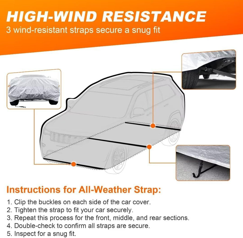 Silver Waterproof Car Cover for Jeep Wrangler 4 Door Z229