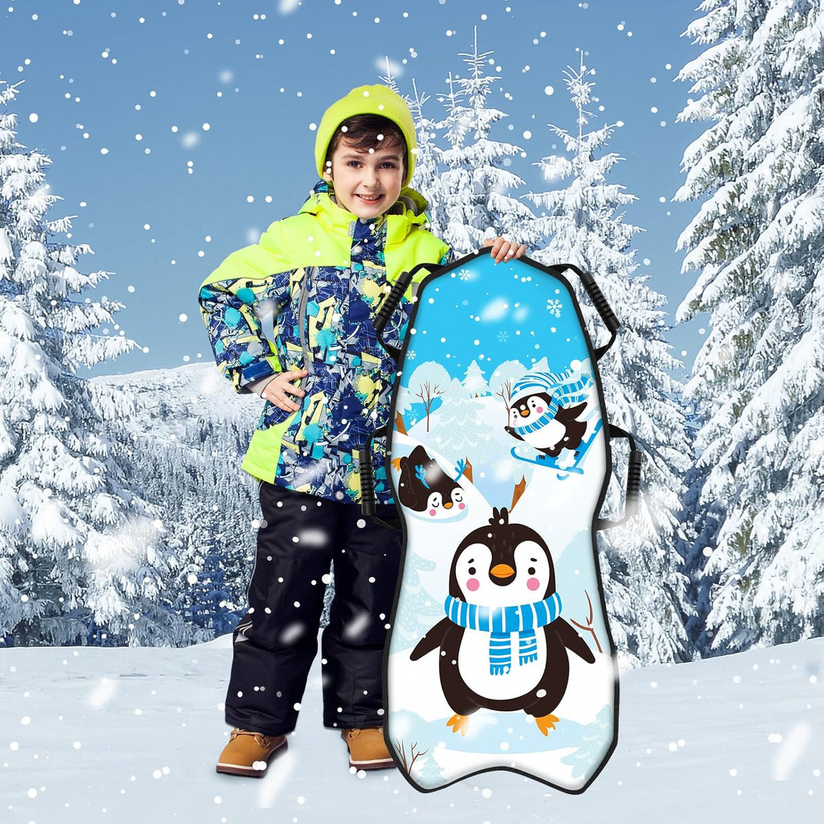 35" Heavy Duty Snow Sled with Slick Bottom H68213